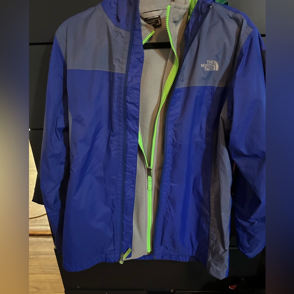 North Face windbreaker with flannel inside